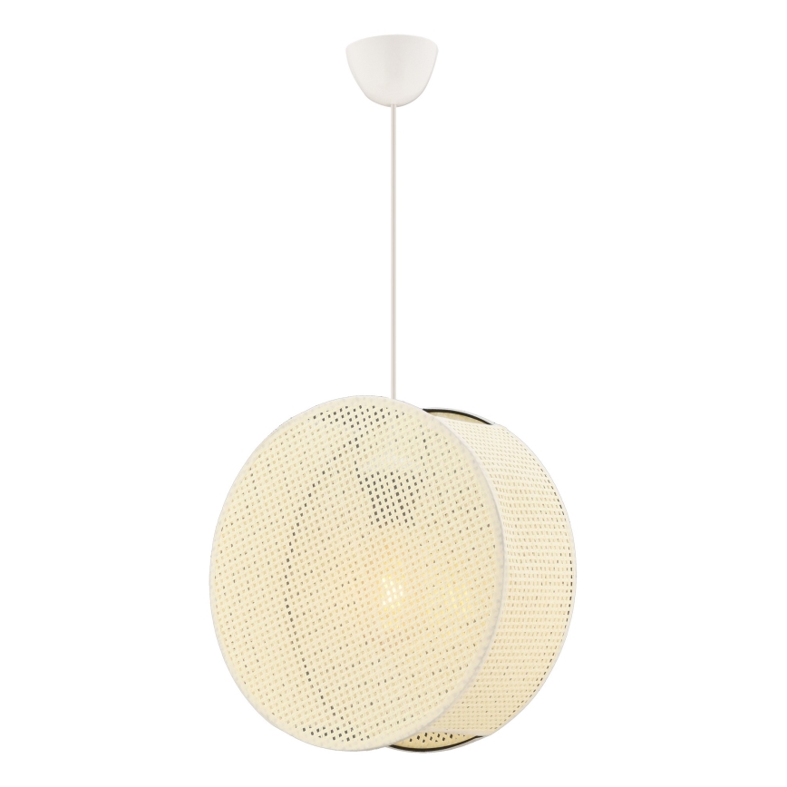 Lustre suspenso BIG DRUM com cabo 1xE27/60W/230V cor creme