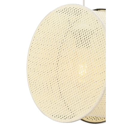 Lustre suspenso BIG DRUM com cabo 1xE27/60W/230V cor creme