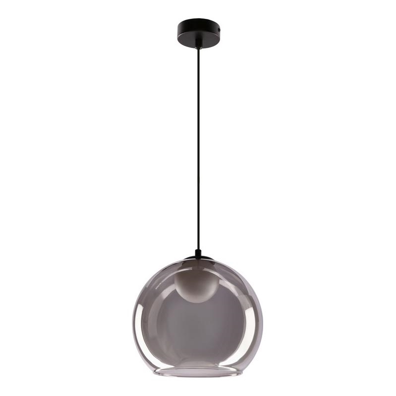 Lustre suspenso BRIN 1xG9/15W/230V preto fumê