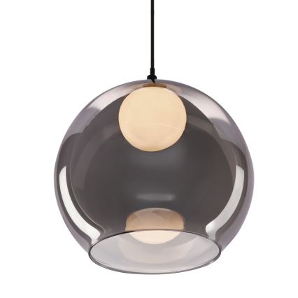 Lustre suspenso BRIN 1xG9/15W/230V preto fumê