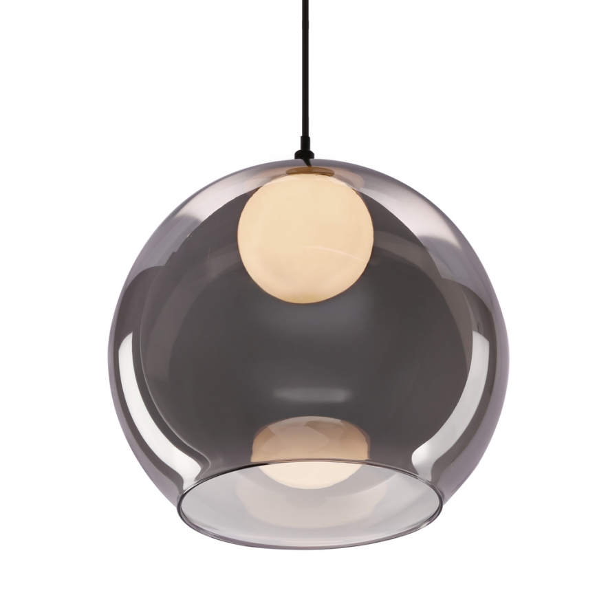 Lustre suspenso BRIN 1xG9/15W/230V preto fumê