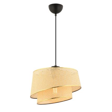 Lustre suspenso com cabo BARETTE 1xE27/60W/230V castanho/dourado