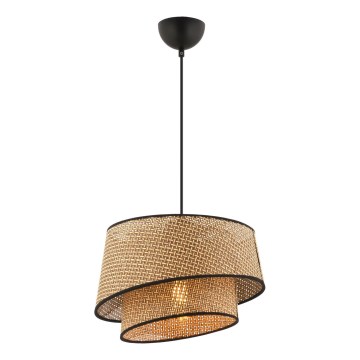 Lustre suspenso com cabo BARETTE 1xE27/60W/230V castanho/preto