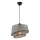 Lustre suspenso com cabo BARETTE 1xE27/60W/230V cinzento/preto