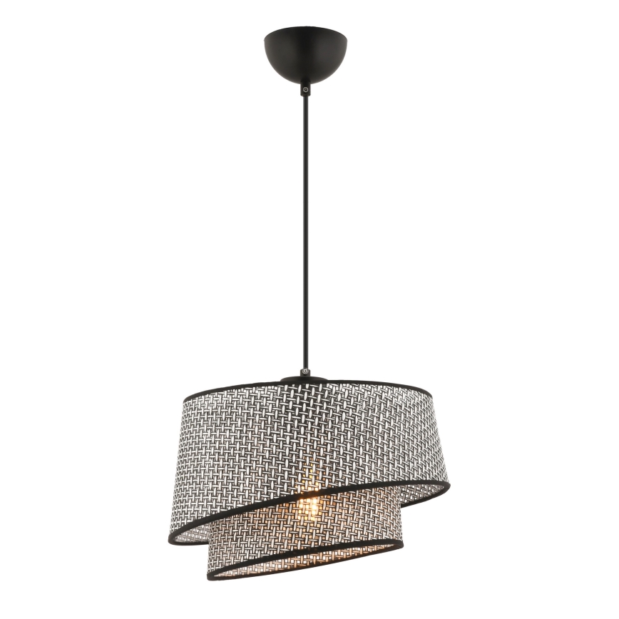 Lustre suspenso com cabo BARETTE 1xE27/60W/230V cinzento/preto