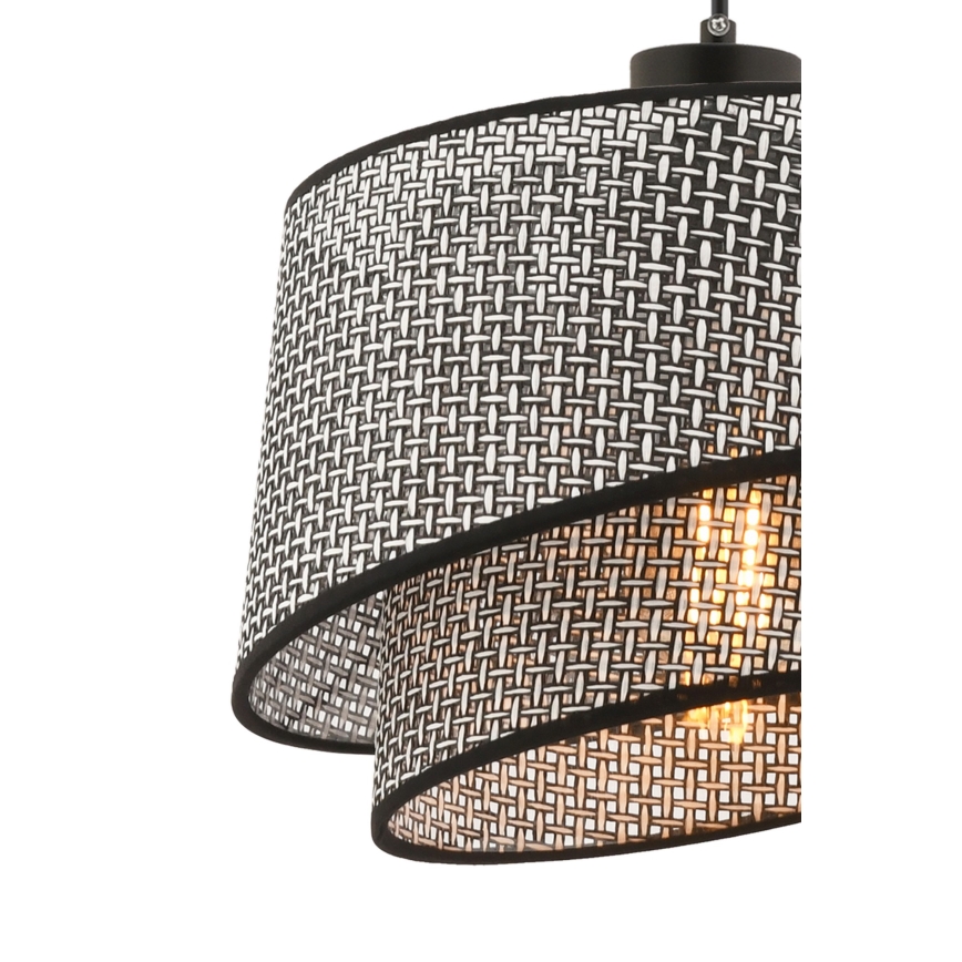 Lustre suspenso com cabo BARETTE 1xE27/60W/230V cinzento/preto