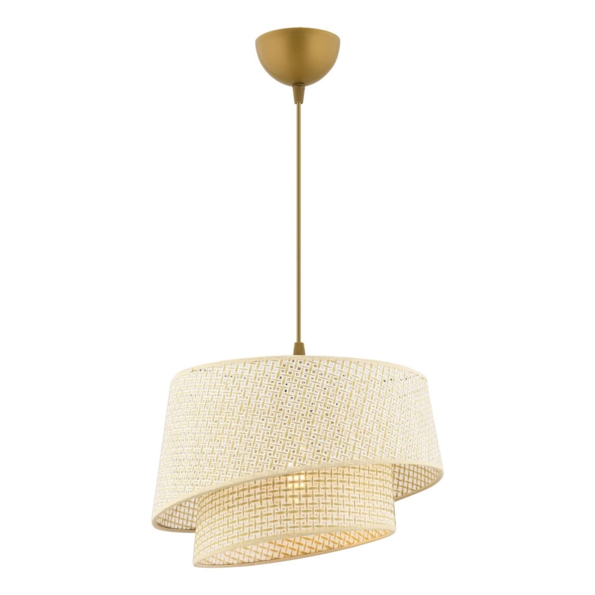 Lustre suspenso com cabo BARETTE 1xE27/60W/230V creme