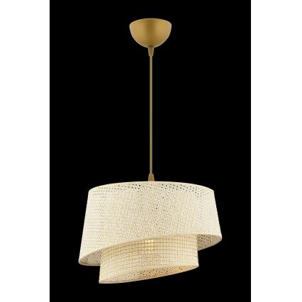 Lustre suspenso com cabo BARETTE 1xE27/60W/230V creme