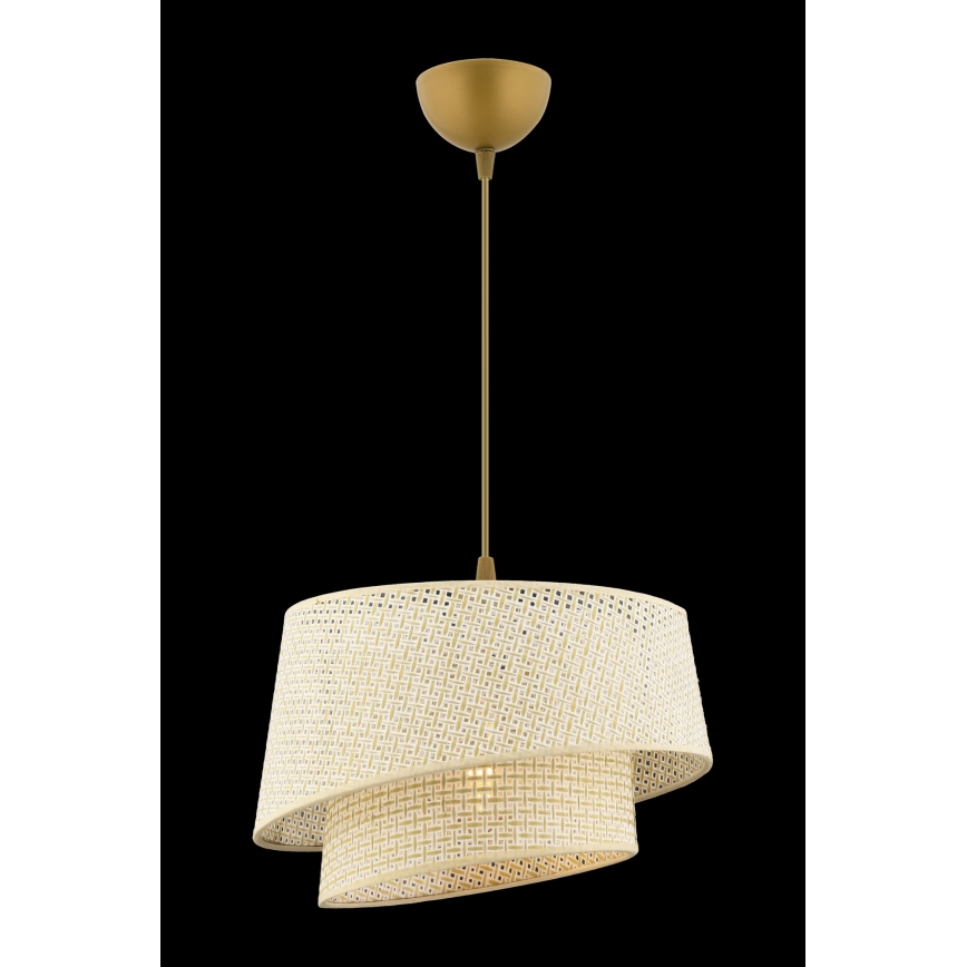 Lustre suspenso com cabo BARETTE 1xE27/60W/230V creme