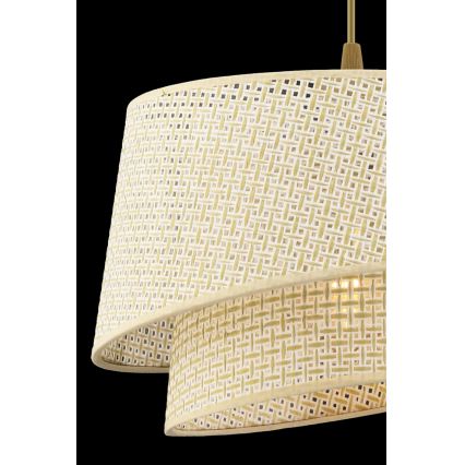 Lustre suspenso com cabo BARETTE 1xE27/60W/230V creme
