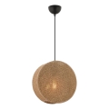Lustre suspenso com cabo BIG DRUM 1xE27/60W/230V castanho