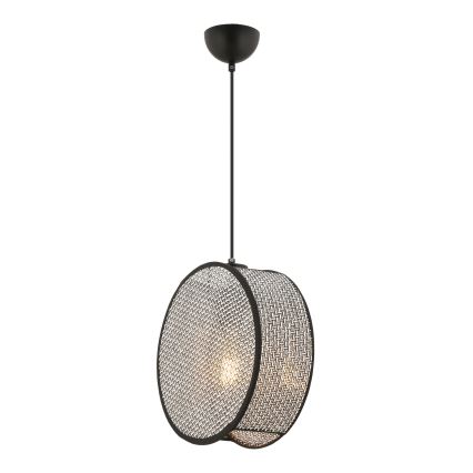 Lustre suspenso com cabo BIG DRUM 1xE27/60W/230V cinza/preto