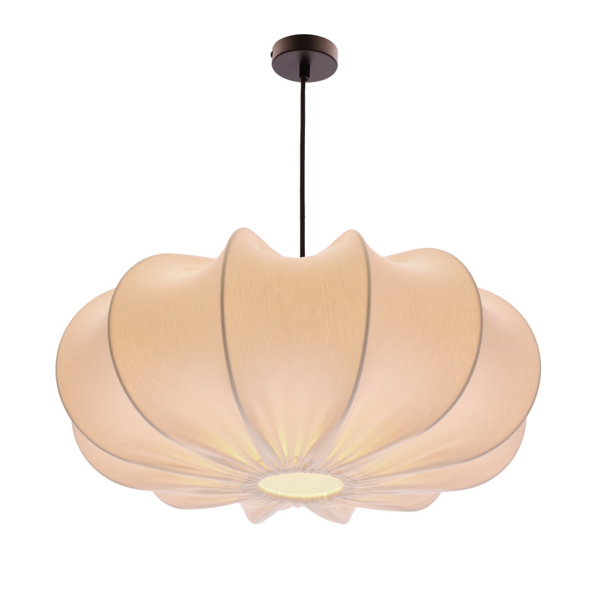Lustre suspenso com cabo CAFEE 1xE27/40W/230V, diâmetro 52 cm, branco