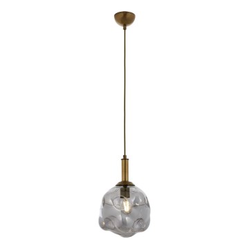 Lustre suspenso com cabo CRUMPLED 1xE27/40W/230V bronze/fumado