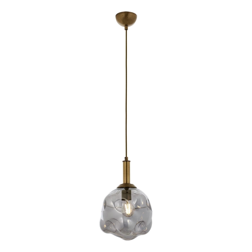 Lustre suspenso com cabo CRUMPLED 1xE27/40W/230V bronze/fumado