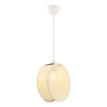 Lustre suspenso com cabo DRUM 1xE27/60W/230V creme