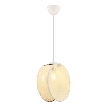 Lustre suspenso com cabo DRUM 1xE27/60W/230V creme