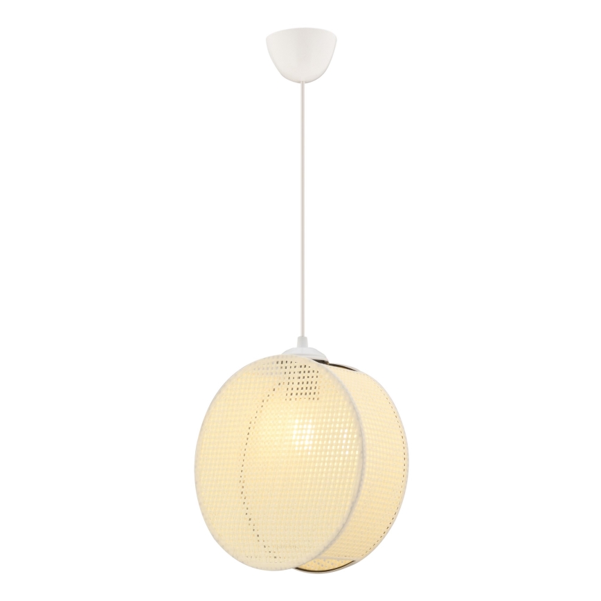Lustre suspenso com cabo DRUM 1xE27/60W/230V creme