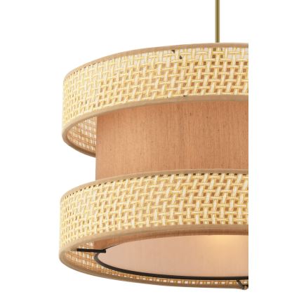 Lustre suspenso com cabo HALO 1xE27/60W/230V castanho/bege