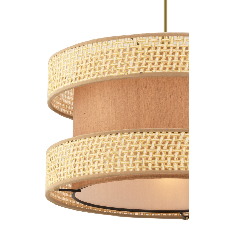 Lustre suspenso com cabo HALO 1xE27/60W/230V castanho/bege