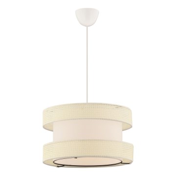 Lustre suspenso com cabo HALO 1xE27/60W/230V creme
