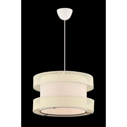 Lustre suspenso com cabo HALO 1xE27/60W/230V creme