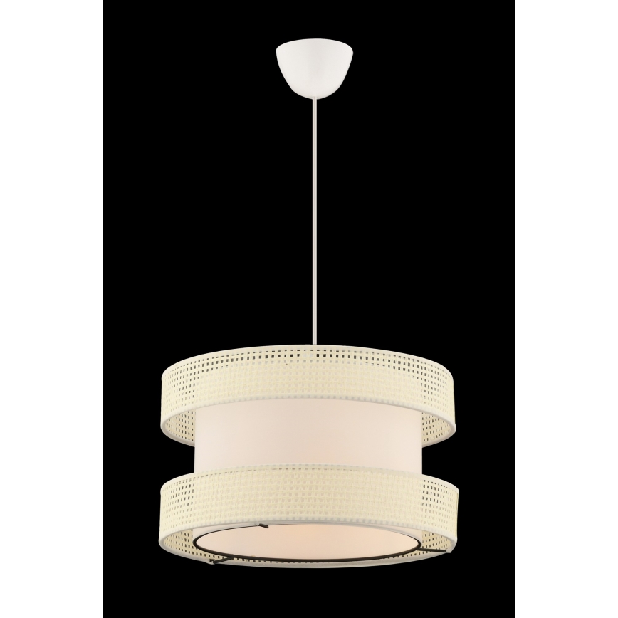 Lustre suspenso com cabo HALO 1xE27/60W/230V creme
