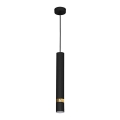 Lustre suspenso com cabo JOKER 1xGU10/25W/230V preto/dourado