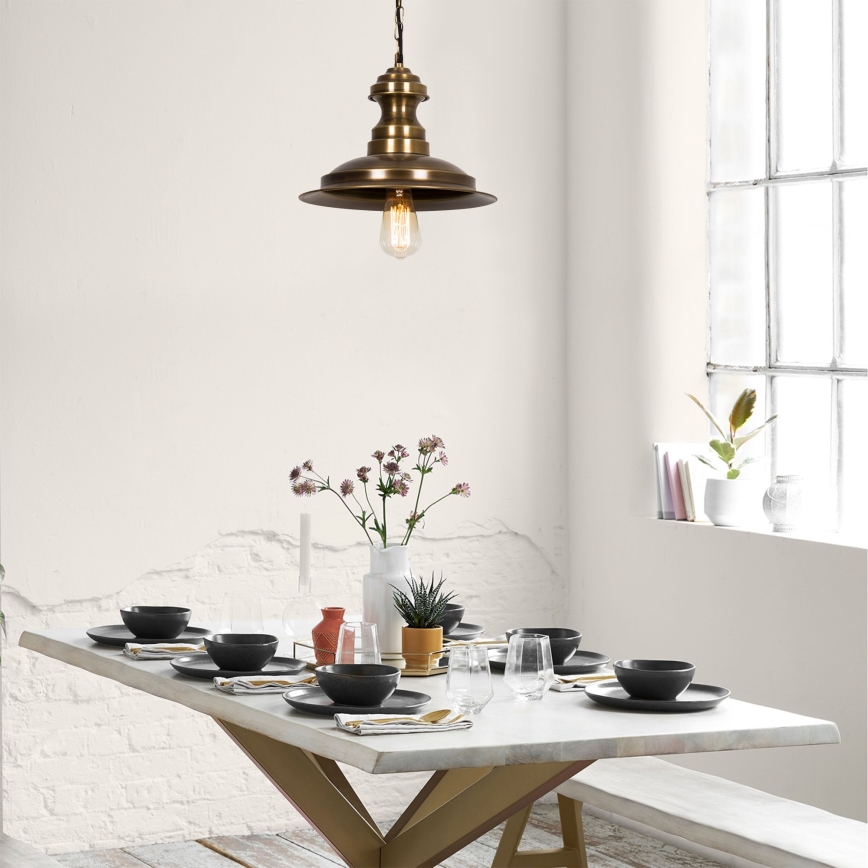 Lustre suspenso com cabo SIVANI 1xE27/40W/230V bronze