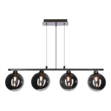 Lustre suspenso com cabo SOMUL 4xG9/20W/230V preto fumê