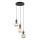 Lustre suspenso com cabo SOPHIA 3xE14/10W/230V preto/verde/bege fumê