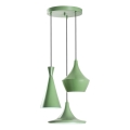 Lustre suspenso com cabo TOM 3xE27/40W/230V verde