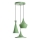 Lustre suspenso com cabo TOM 3xE27/40W/230V verde