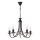 Lustre suspenso com corrente ANGELIKA 5xE14/10W/230V preto