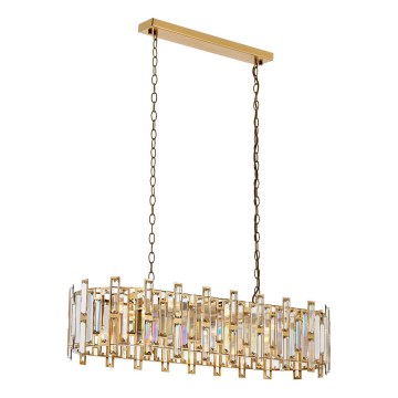 Lustre suspenso CRYSTALLINE 13xE14/40W/230V dourado