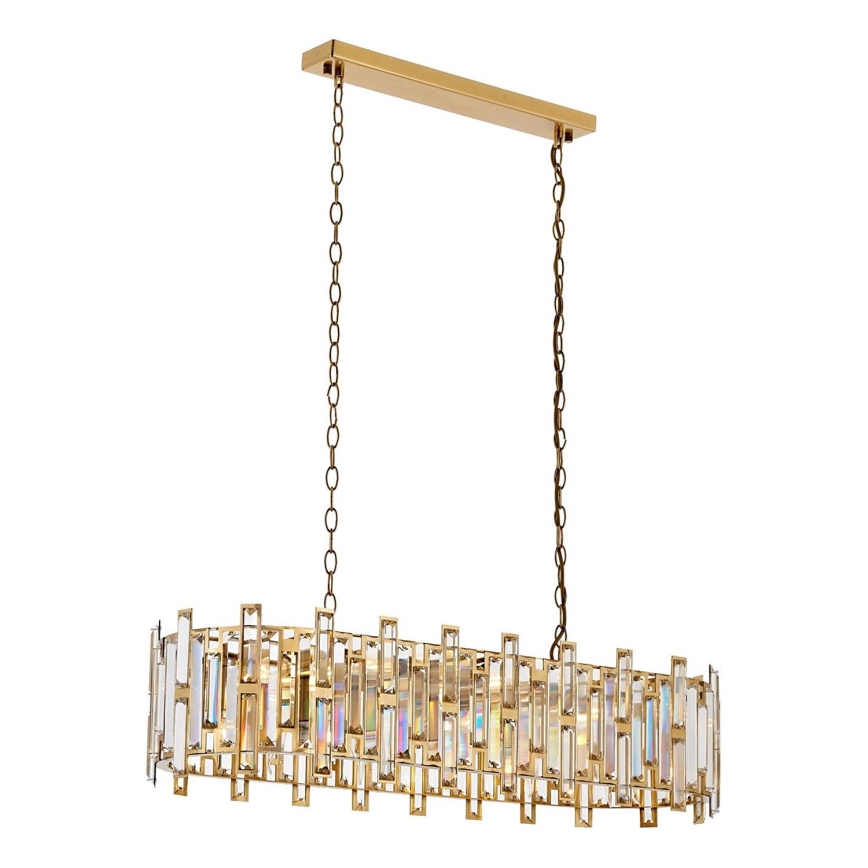 Lustre suspenso CRYSTALLINE 13xE14/40W/230V dourado