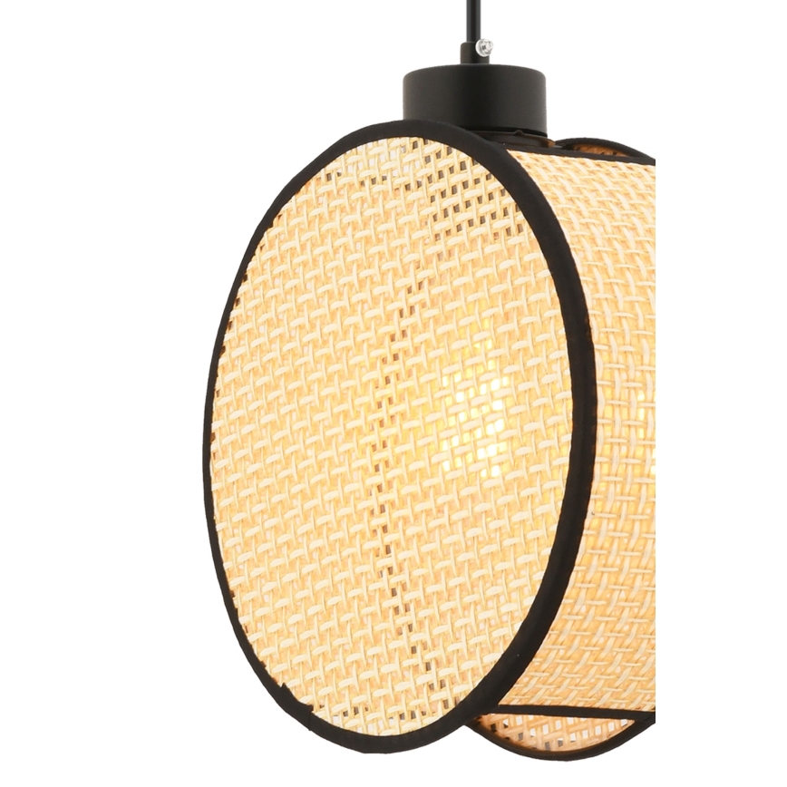 Lustre suspenso DRUM 1xE27/60W/230V bege/preto