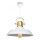Lustre suspenso em cabo AYD 1xE27/40W/230V branco/dourado