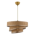 Lustre suspenso em cabo COUPER 1xE27/60W/230V castanho/cromado brilhante