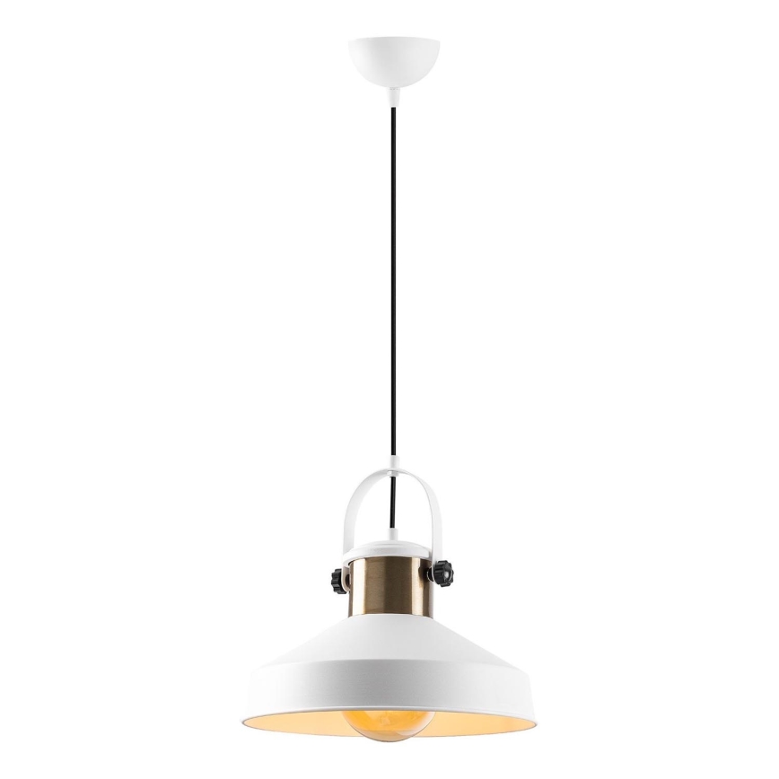 Lustre suspenso em cabo DODO 1xE27/40W/230V branco/bronze