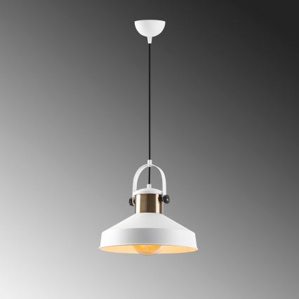 Lustre suspenso em cabo DODO 1xE27/40W/230V branco/bronze