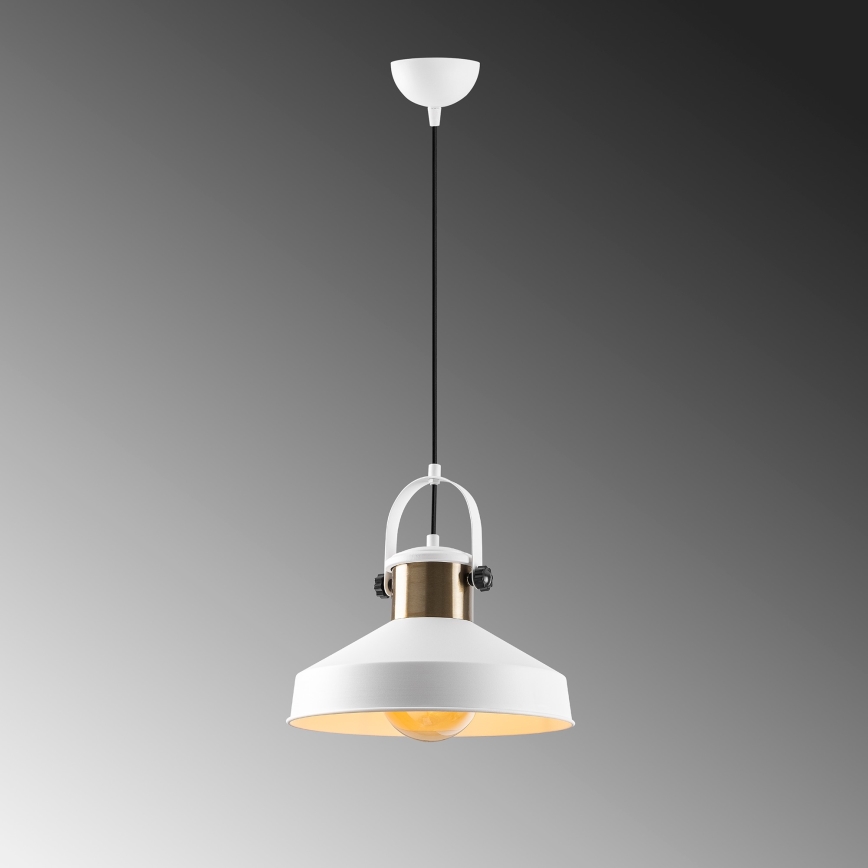 Lustre suspenso em cabo DODO 1xE27/40W/230V branco/bronze