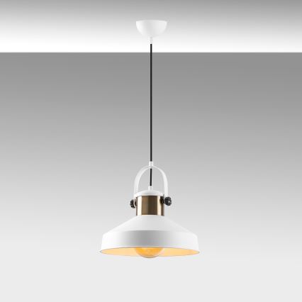 Lustre suspenso em cabo DODO 1xE27/40W/230V branco/bronze