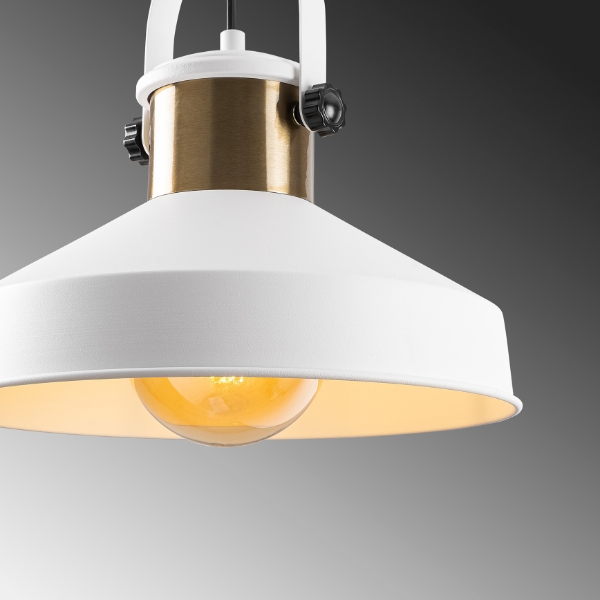 Lustre suspenso em cabo DODO 1xE27/40W/230V branco/bronze
