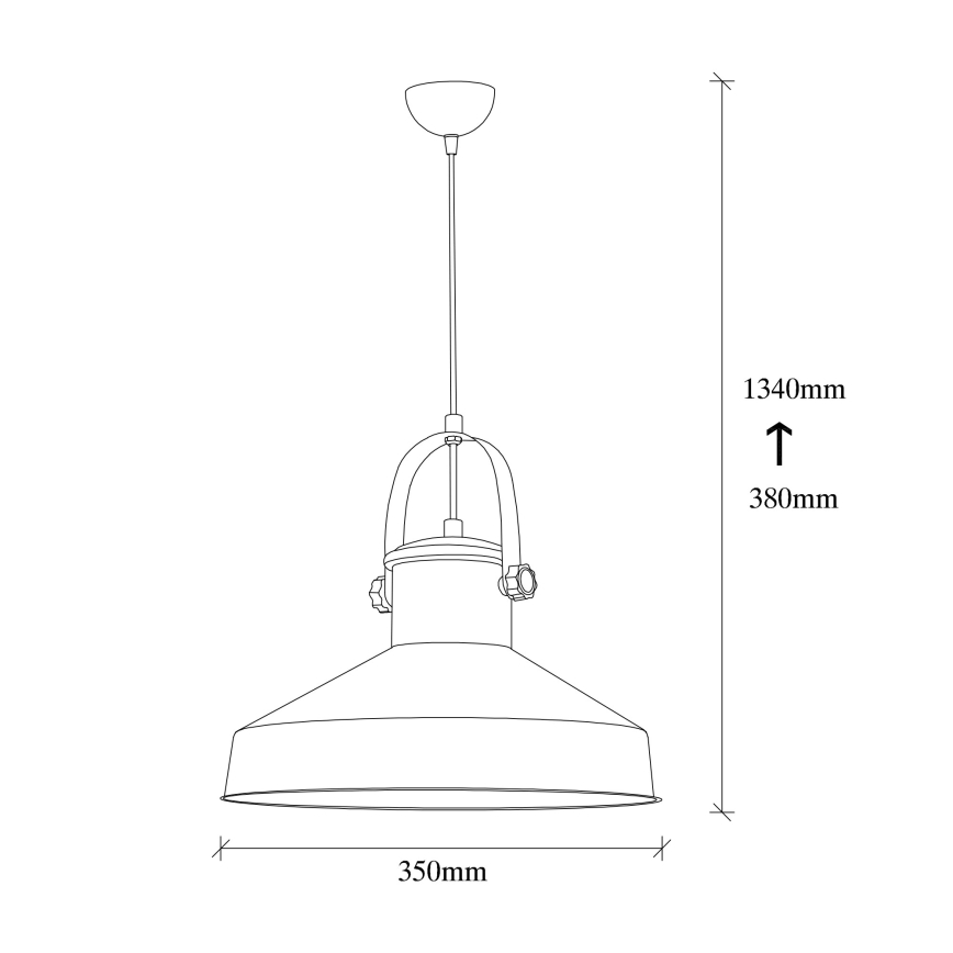 Lustre suspenso em cabo DODO 1xE27/40W/230V branco/bronze