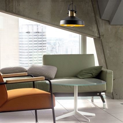 Lustre suspenso em cabo DODO 1xE27/40W/230V preto/bronze