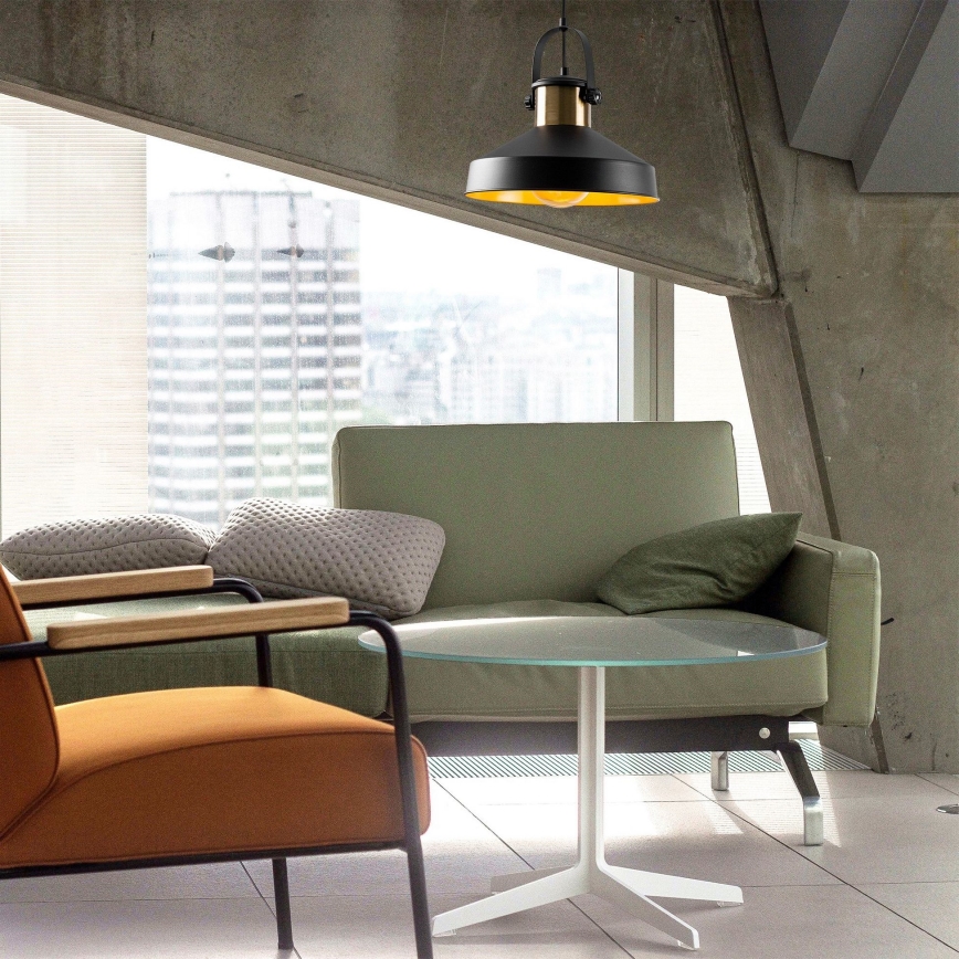 Lustre suspenso em cabo DODO 1xE27/40W/230V preto/bronze