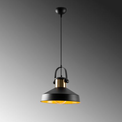 Lustre suspenso em cabo DODO 1xE27/40W/230V preto/bronze