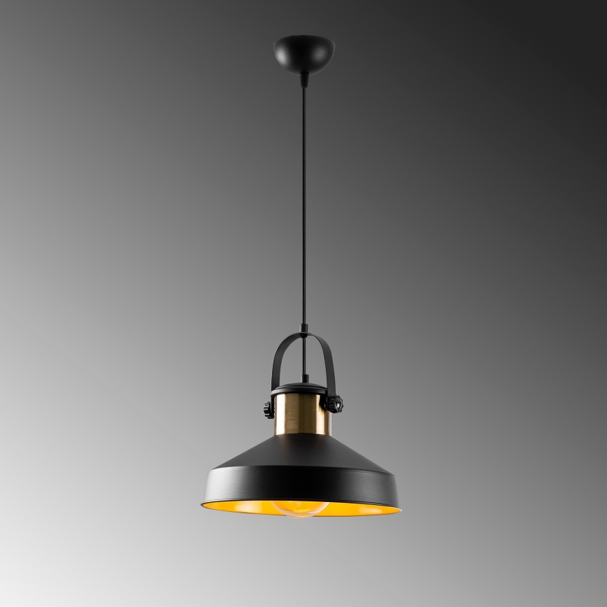 Lustre suspenso em cabo DODO 1xE27/40W/230V preto/bronze