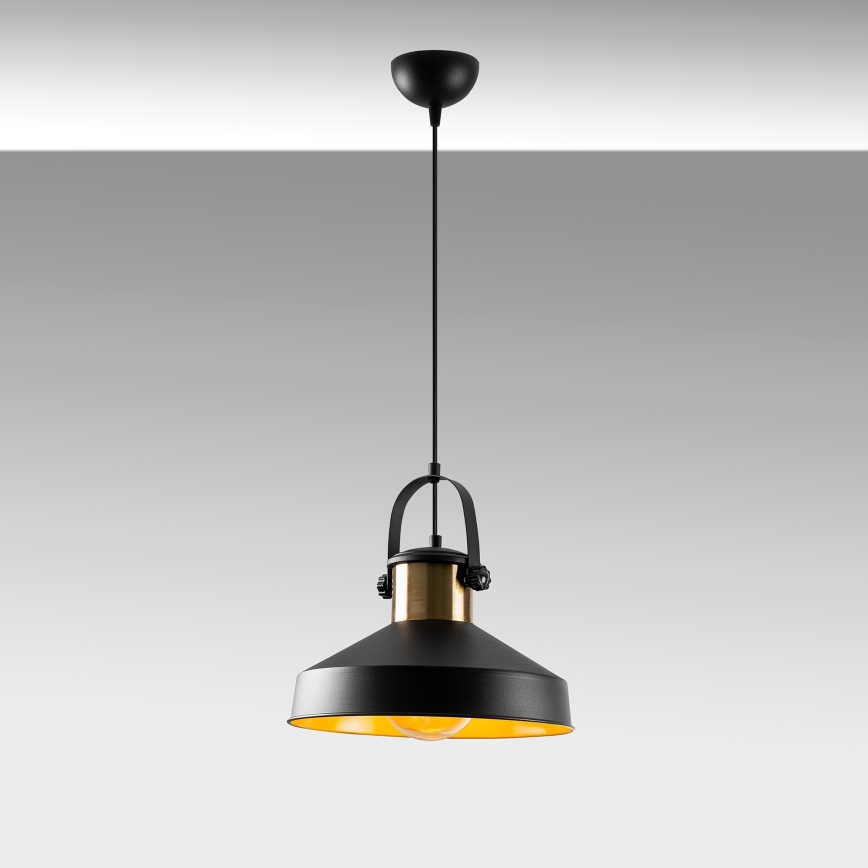Lustre suspenso em cabo DODO 1xE27/40W/230V preto/bronze